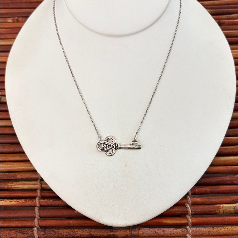 Silpada Silver Key Pendant Necklace 16”-18”